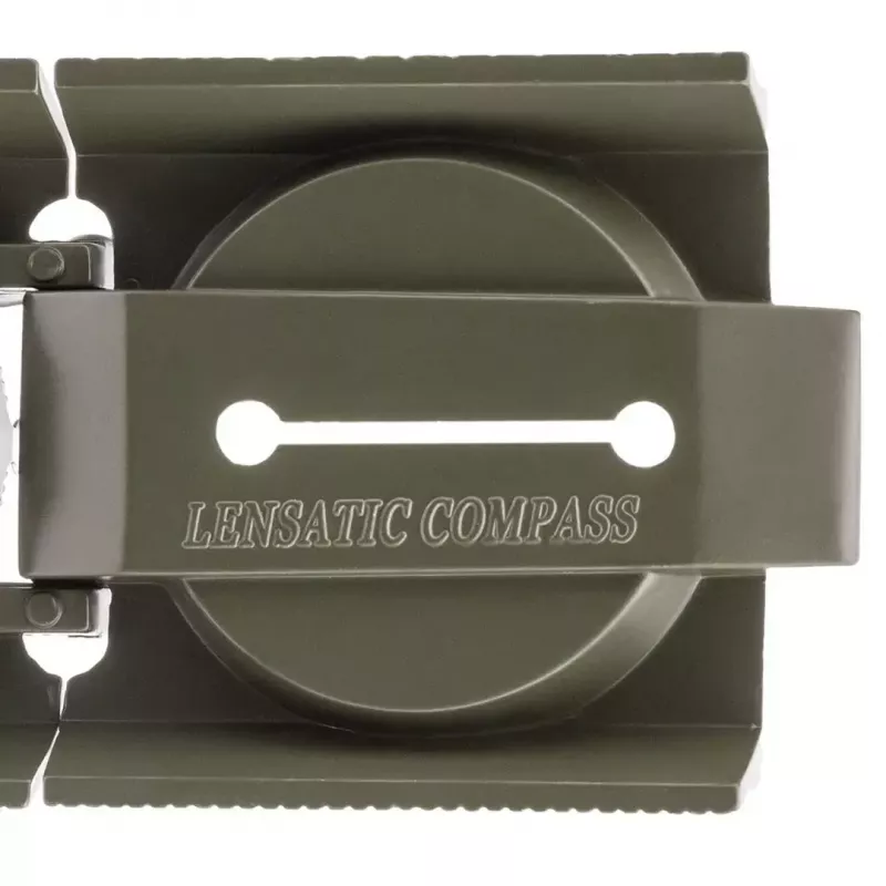 Magnetischer Navigationskompass Mil‑Tec Mil‑Tec US mit Beleuchtung, Aluminiumgehäuse, Maßstäbe 1:50k & 1:25k, oliv