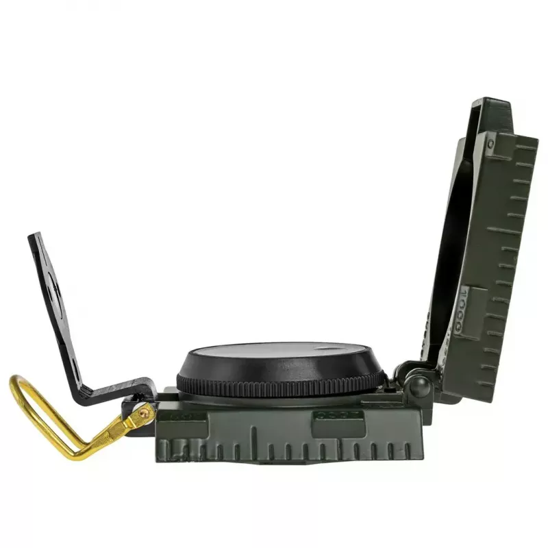 Magnetischer Navigationskompass Mil‑Tec Mil‑Tec US mit Beleuchtung, Aluminiumgehäuse, Maßstäbe 1:50k & 1:25k, oliv
