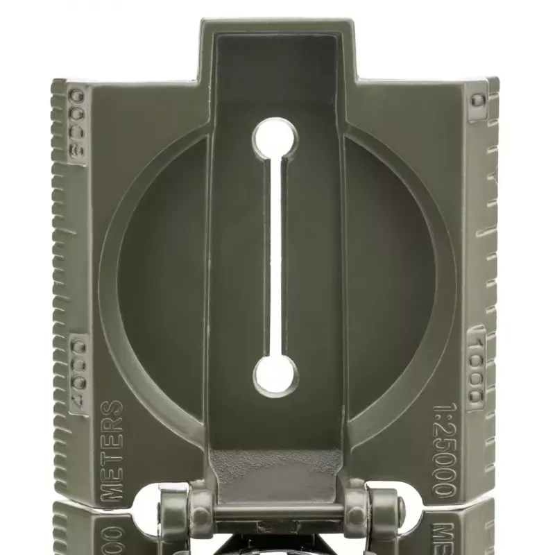 Magnetischer Navigationskompass Mil‑Tec Mil‑Tec US mit Beleuchtung, Aluminiumgehäuse, Maßstäbe 1:50k & 1:25k, oliv