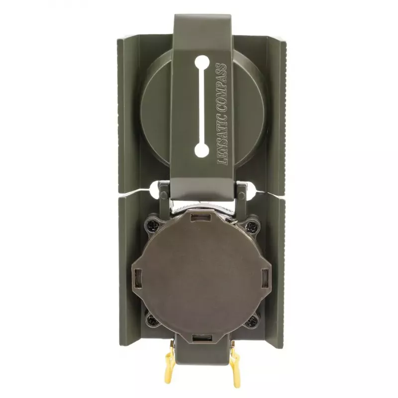 Magnetischer Navigationskompass Mil‑Tec Mil‑Tec US mit Beleuchtung, Aluminiumgehäuse, Maßstäbe 1:50k & 1:25k, oliv