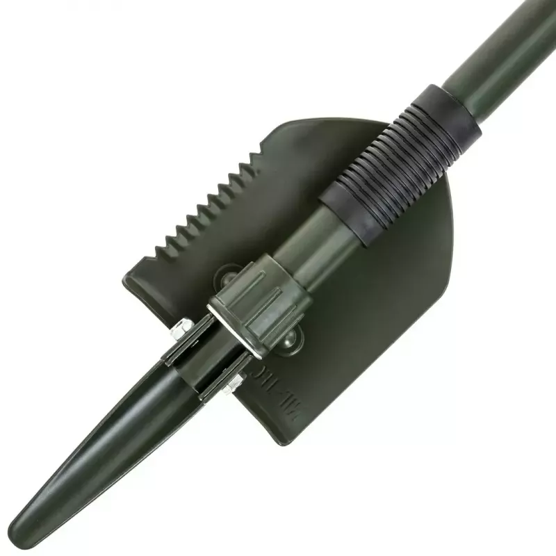 Faltspaten Mil-Tec Mini II — kompaktes Schanzwerkzeug, 405 mm Länge, 100 mm Blatt, 560 g, zusammenklappbar (15,5 x 10 x 6,5 cm)