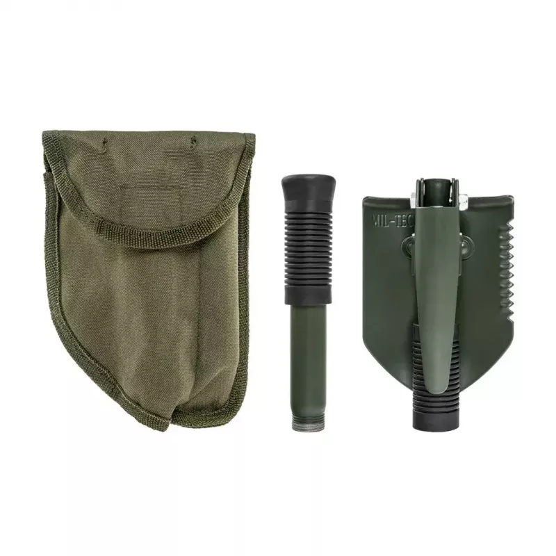 Faltspaten Mil-Tec Mini II — kompaktes Schanzwerkzeug, 405 mm Länge, 100 mm Blatt, 560 g, zusammenklappbar (15,5 x 10 x 6,5 cm)