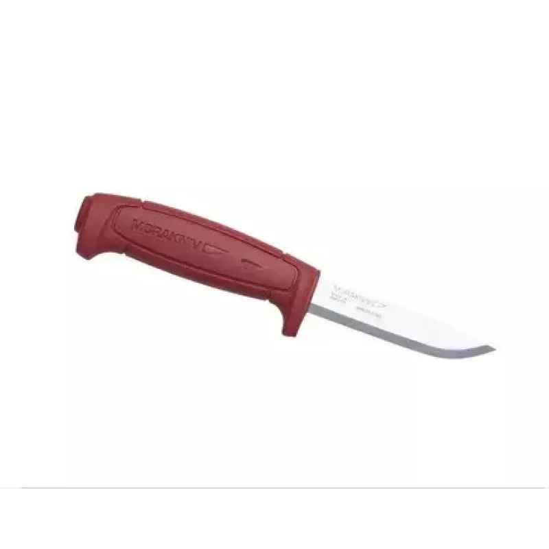 Feststehendes Messer Mora BASIC 511 — Kohlenstoffstahlklinge, roter Griff