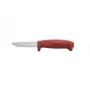 Feststehendes Messer Mora BASIC 511 — Kohlenstoffstahlklinge, roter Griff