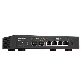 QNAP QSW-2104-2S Netzwerk-Switch Unmanaged 2.5G Ethernet Schwarz