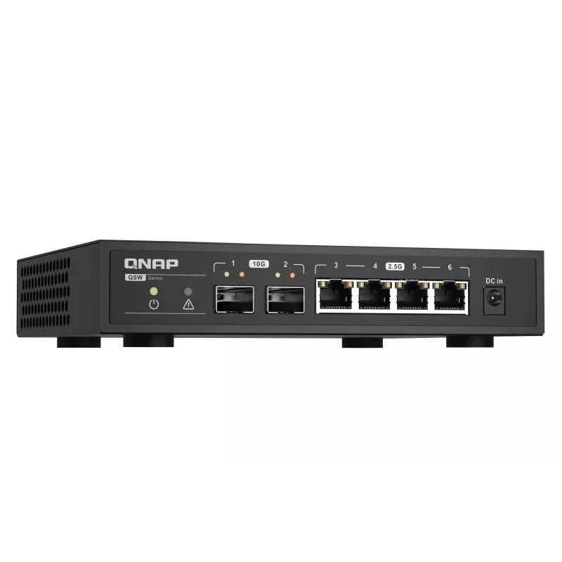 QNAP QSW-2104-2S Netzwerk-Switch Unmanaged 2.5G Ethernet Schwarz