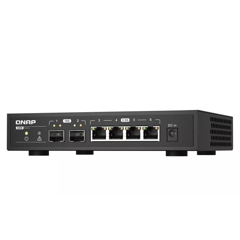 QNAP QSW-2104-2S Netzwerk-Switch Unmanaged 2.5G Ethernet Schwarz