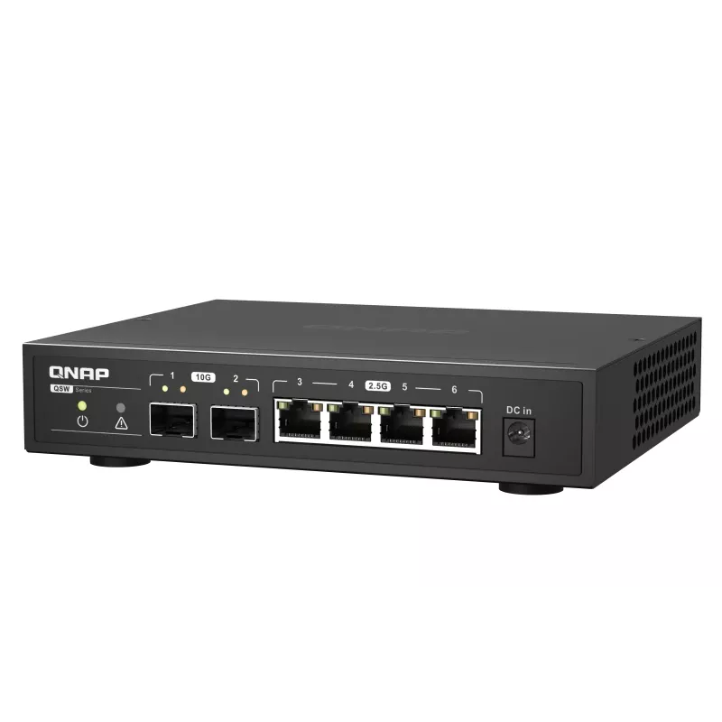 QNAP QSW-2104-2S Netzwerk-Switch Unmanaged 2.5G Ethernet Schwarz
