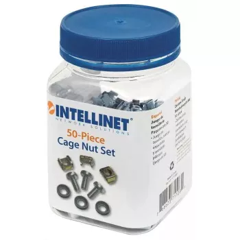 Käfigmuttern-Satz INTELLINET 711081 — Kunststoffgehäuse, silber, Montagesatz, 10 g
