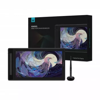 Grafiktablett HUION Kamvas Pro 16 GT1602 39,8 cm (15,7 inch) 2.5K IPS-Anzeige, 8192 Druckstufen, 8 programmierbare Tasten, USB-C/HDMI