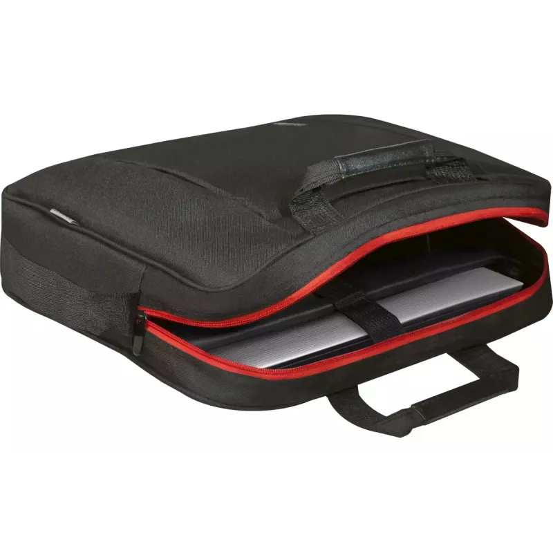 Laptoptasche DEFENDER 15,6 Zoll (39,6 cm) – Polyester, abnehmbarer Schultergurt, Reißverschluss, schwarz