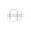 Gembird WM-70T-02 TV-Wandhalterung für 37–70 Zoll, max. 40 kg, VESA 200×200–600×400, Neigung ±12°, Wandabstand 5,3 cm, Stahl, Schwarz