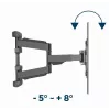 TV-Wandhalterung Gembird WM-75ST-01 für 32–75 Zoll Bildschirme, VESA 600x400, 45,5 kg, verstellbarer Wandabstand 4,9–49,1 cm, neigbar -5°–8°