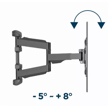 TV-Wandhalterung Gembird WM-75ST-01 für 32–75 Zoll Bildschirme, VESA 600x400, 45,5 kg, verstellbarer Wandabstand 4,9–49,1 cm, neigbar -5°–8°
