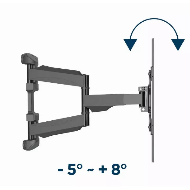 TV-Wandhalterung Gembird WM-75ST-01 für 32–75 Zoll Bildschirme, VESA 600x400, 45,5 kg, verstellbarer Wandabstand 4,9–49,1 cm, neigbar -5°–8°
