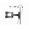 Wall TV mount GEMBIRD WM-70ST-01 for 37 inch–70 inch screens, tilt 0° to -20°, swivel ±60°, VESA 200×200–600×400, max 35 kg, Schwarz
