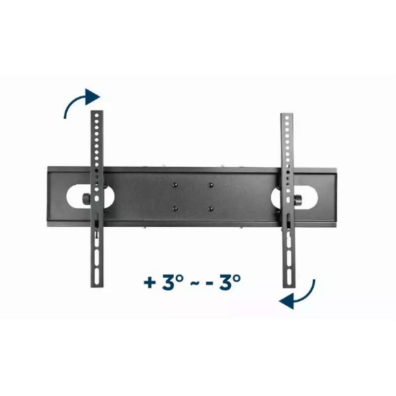 Wall TV mount GEMBIRD WM-70ST-01 for 37 inch–70 inch screens, tilt 0° to -20°, swivel ±60°, VESA 200×200–600×400, max 35 kg, Schwarz
