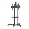 Mobiler TV- und Monitor-Montagetrolley-Ständer MANHATTAN 461238, mobil, schwarz, Höhe 1803 mm, VESA 200x200–600x400, max. 50 kg