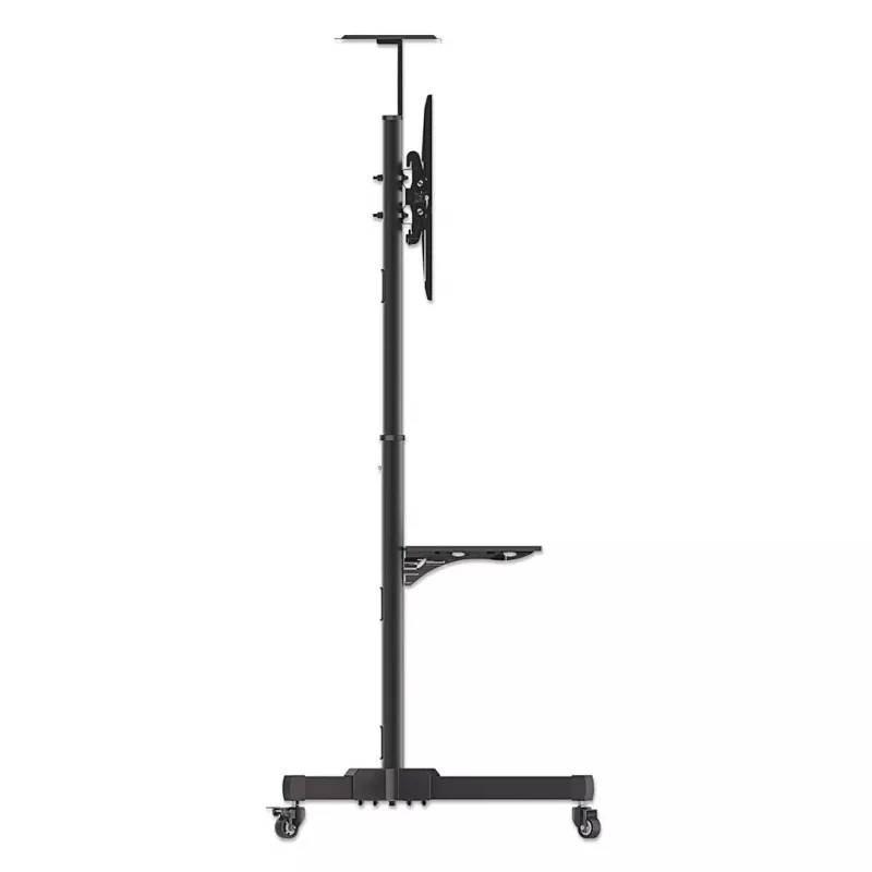 Mobiler TV- und Monitor-Montagetrolley-Ständer MANHATTAN 461238, mobil, schwarz, Höhe 1803 mm, VESA 200x200–600x400, max. 50 kg