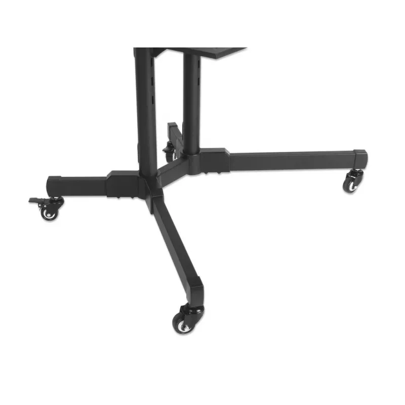 Mobiler TV- und Monitor-Montagetrolley-Ständer MANHATTAN 461238, mobil, schwarz, Höhe 1803 mm, VESA 200x200–600x400, max. 50 kg