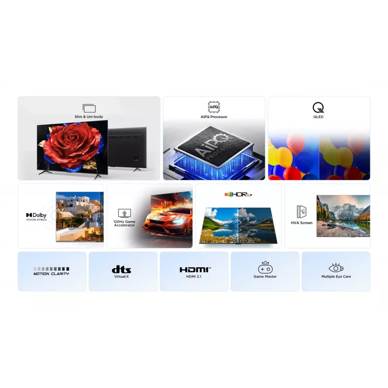 TV TCL P79K 50 Zoll QLED 4K (127 cm) 3840 x 2160, Google TV, HDR10+, HDMI 2.1, 3xHDMI, Wi‑Fi, Bluetooth