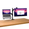 Schreibtischhalterung TRUST Mara Dual-Arm-Monitorständer für 2 Displays bis 32 Zoll – Gasdruckfeder, VESA 75x75–100x100, max. 16 kg, Klemme, schwarz