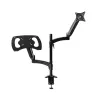 Schreibtischhalterung TRUST Mara Dual-Arm-Monitorständer für 2 Displays bis 32 Zoll – Gasdruckfeder, VESA 75x75–100x100, max. 16 kg, Klemme, schwarz