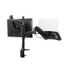Schreibtischhalterung TRUST Mara Dual-Arm-Monitorständer für 2 Displays bis 32 Zoll – Gasdruckfeder, VESA 75x75–100x100, max. 16 kg, Klemme, schwarz