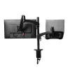 Schreibtischhalterung TRUST Mara Dual-Arm-Monitorständer für 2 Displays bis 32 Zoll – Gasdruckfeder, VESA 75x75–100x100, max. 16 kg, Klemme, schwarz