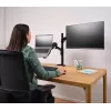 Schreibtischhalterung TRUST Mara Dual-Arm-Monitorständer für 2 Displays bis 32 Zoll – Gasdruckfeder, VESA 75x75–100x100, max. 16 kg, Klemme, schwarz