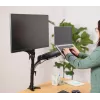 Schreibtischhalterung TRUST Mara Dual-Arm-Monitorständer für 2 Displays bis 32 Zoll – Gasdruckfeder, VESA 75x75–100x100, max. 16 kg, Klemme, schwarz