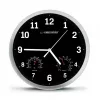 Wanduhr ESPERANZA EHC016K Lyon Schwarz, 25 cm Durchmesser, leises Uhrwerk, Glasabdeckung, Kunststoffrahmen