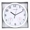 Wanduhr ESPERANZA EHC016K Lyon Schwarz, 25 cm Durchmesser, leises Uhrwerk, Glasabdeckung, Kunststoffrahmen