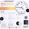 Wanduhr ESPERANZA EHC016K Lyon Schwarz, 25 cm Durchmesser, leises Uhrwerk, Glasabdeckung, Kunststoffrahmen