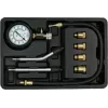 Analoges Manometer YATO YT-73022 0–20 bar, 75 mm Zifferblatt, Kohlenstoffstahl, 0,5 m Schlauch, 4 Messingadapter, Tragekoffer