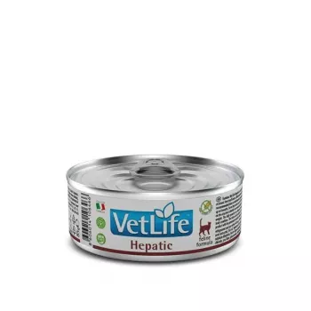 Nassfutter für Katzen Farmina Vet Life Natural Diet Cat Hepatic 85 g — Leberunterstützung, Huhn, getreidefrei, adult