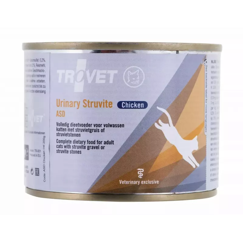 TROVET ASD Urinary Struvite Nassfutter für Katzen mit Huhn, 200 g
