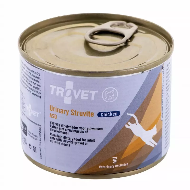 TROVET ASD Urinary Struvite Nassfutter für Katzen mit Huhn, 200 g