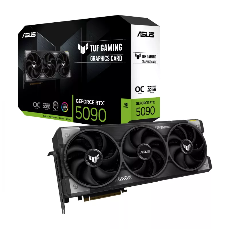 Grafikkarte ASUS TUF Gaming GeForce RTX 5090 — 32 GB GDDR7, 512-Bit, PCIe 5.0, 3 Lüfter