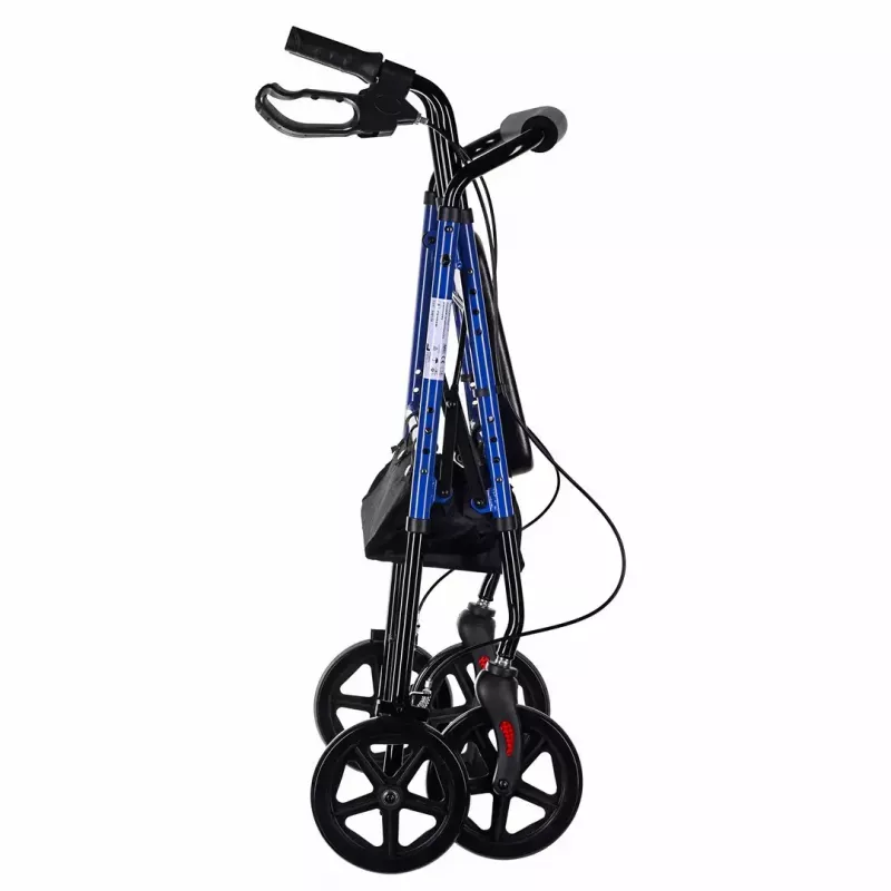 Rehabilitations-Rollator ActionMed CH100AM — leichter Aluminium-4-Rad-Rollator, höhenverstellbar 700–937 mm, Sitzfläche 35×32 cm, max. Belastung 136 kg, klappbar