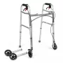 Manueller Rollstuhl TIMAGO JMC-C 3223, Aluminiumrahmen, 4 Räder, höhenverstellbar 79–91 cm, max. Belastung 136 kg, Breite 595 mm, Gewicht 3,8 kg