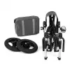 Geländegängiger Vierrad-Rollator TIMAGO RANGER, Aluminium, höhenverstellbar 89,5–102,5 cm, Belastbarkeit 136 kg, faltbar