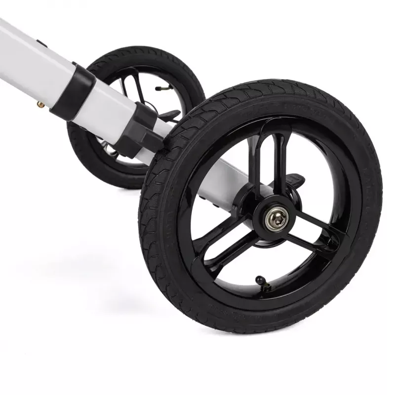 Geländegängiger Vierrad-Rollator TIMAGO RANGER, Aluminium, höhenverstellbar 89,5–102,5 cm, Belastbarkeit 136 kg, faltbar