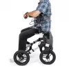 Geländegängiger Vierrad-Rollator TIMAGO RANGER, Aluminium, höhenverstellbar 89,5–102,5 cm, Belastbarkeit 136 kg, faltbar