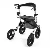 Geländegängiger Vierrad-Rollator TIMAGO RANGER, Aluminium, höhenverstellbar 89,5–102,5 cm, Belastbarkeit 136 kg, faltbar