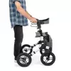 Geländegängiger Vierrad-Rollator TIMAGO RANGER, Aluminium, höhenverstellbar 89,5–102,5 cm, Belastbarkeit 136 kg, faltbar