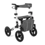 Geländegängiger Vierrad-Rollator TIMAGO RANGER, Aluminium, höhenverstellbar 89,5–102,5 cm, Belastbarkeit 136 kg, faltbar