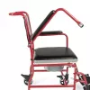 Toilettenrollstuhl TIMAGO FS 692 faltbar leicht mit Toilettensitz, Stahlrahmen, 4 Räder, 100 kg Kapazität