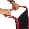 Toilettenrollstuhl TIMAGO FS 692 faltbar leicht mit Toilettensitz, Stahlrahmen, 4 Räder, 100 kg Kapazität