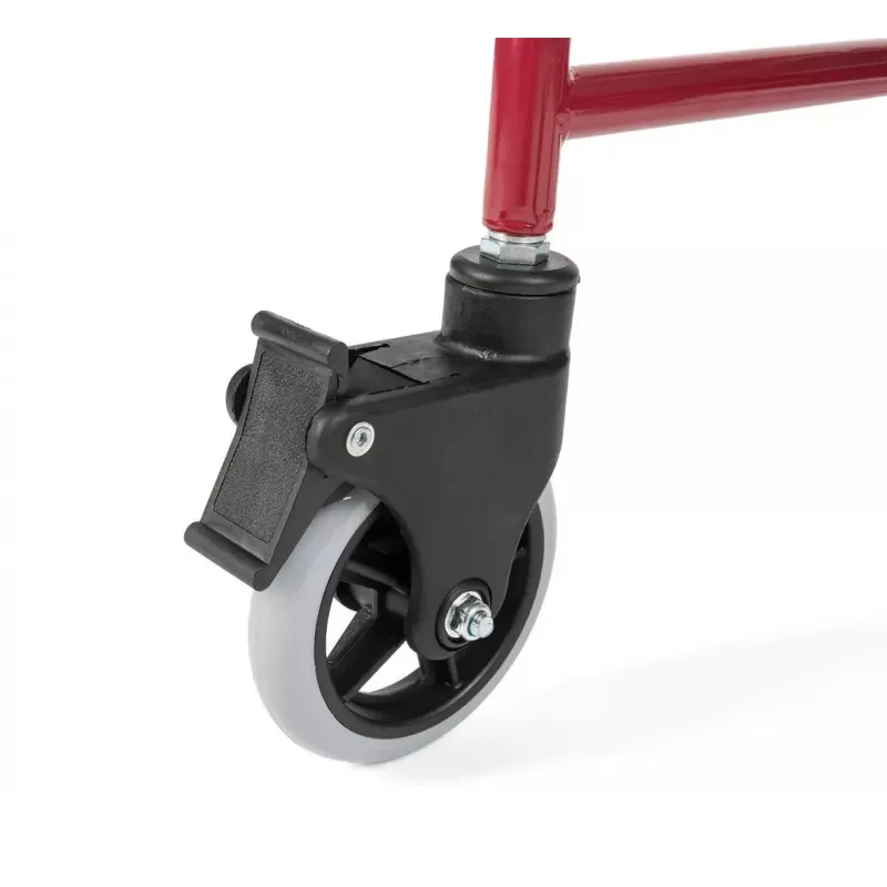 Toilettenrollstuhl TIMAGO FS 692 faltbar leicht mit Toilettensitz, Stahlrahmen, 4 Räder, 100 kg Kapazität